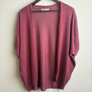 Lock & Love Premium Open Front Cardigan Shawl Large Dusty Rose Lightweight